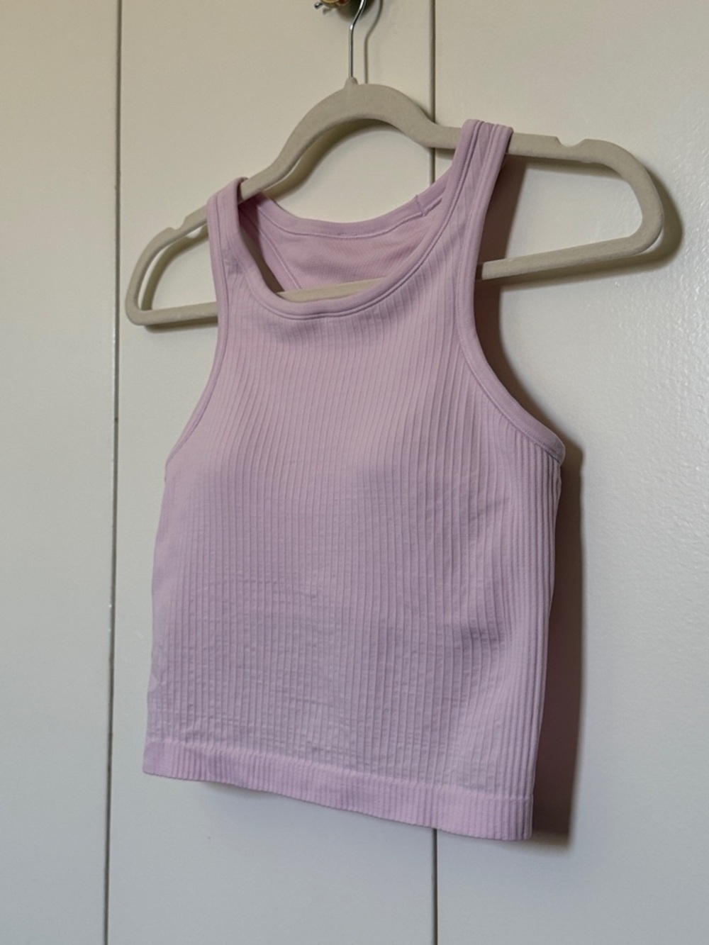 lululemon athletica Ribbed Pastel Pink Crop Tank